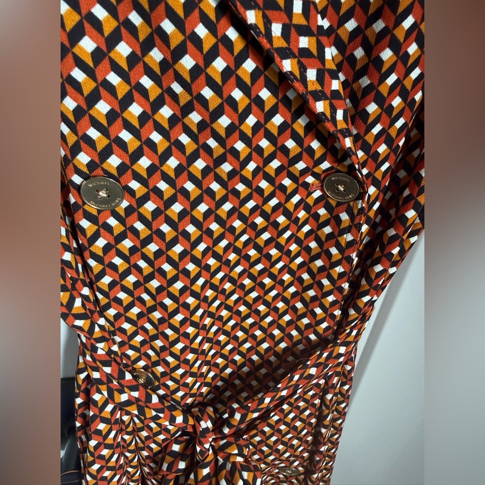 Michael Kors Brown Printed Midi Dress - Picture 7 of 10